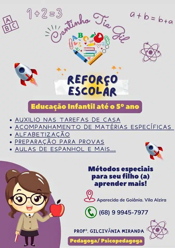 Aula de Reforço escolar